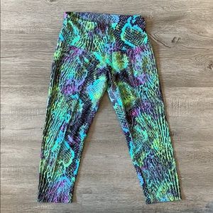 Multicolor snakeskin leggings